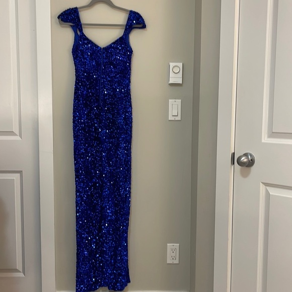 Sequin Velvet Maxi  Dress - Picture 7 of 8